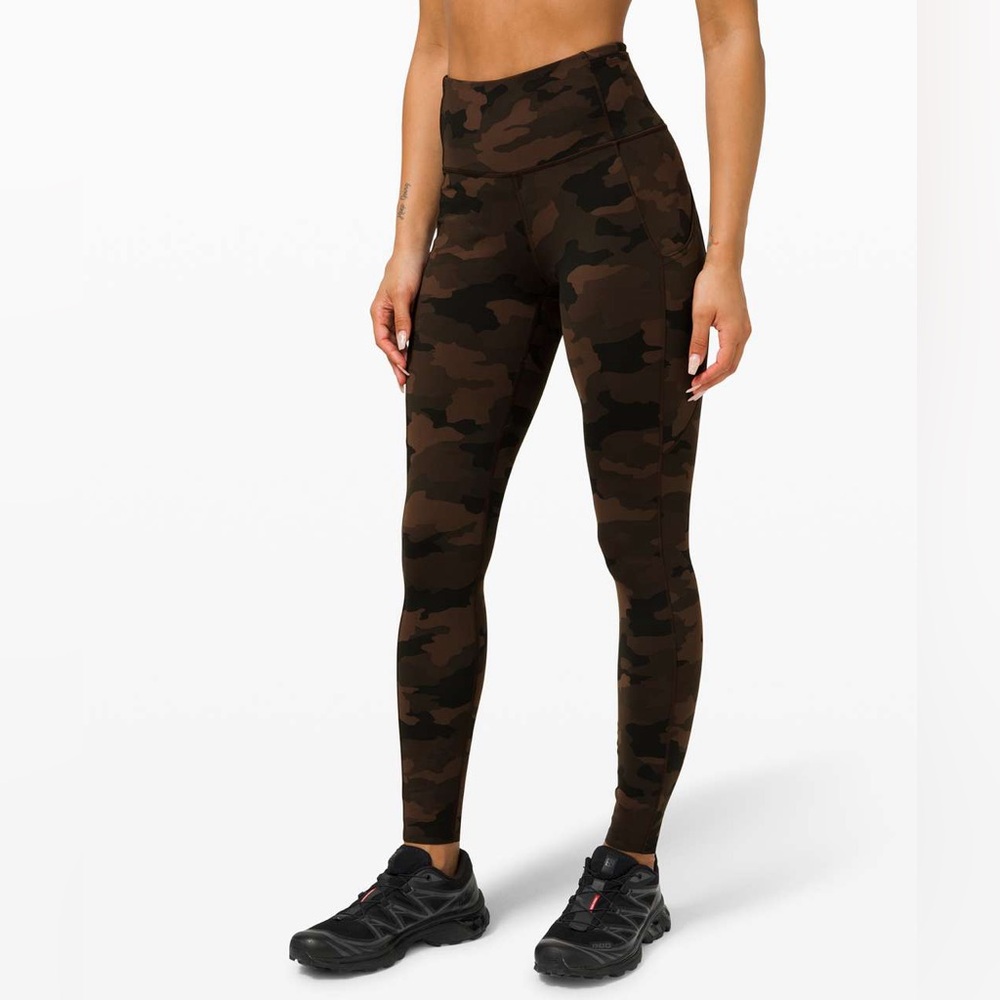 lululemon athletica Camouflage Leggings - Dark Brown